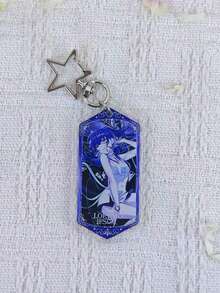 Project Sekai Nightcord At 25:00 Anime Acrylic Keychain With Star-Shaped Clasp, Hexagonal Cartoon Character Keyring, Backpack Pendant Charm, Anime Game Fan Decoration Collectible Gift - Multicolor - View 4