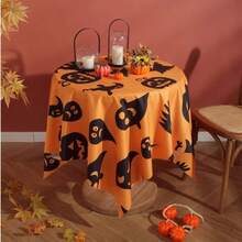 1pc Halloween Atmosphere Holiday Decor Little Ghost Art Tablecloth, Suitable For Holiday And Daily Decoration - Little Devil - View 4