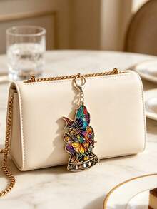 Elegant Witch Butterfly Acrylic Flat Pendant, Keychain, Bag Accessories, Keyrings For Bags, Christmas Tree Decoration, Home Wall Decor, Suitable For Halloween Party, Holiday Celebration, Daily Commute, Suitable For Women's Daily Commute, Shopping, Business Travel, Party Banquet, Also A Gift For Women And Girls For Back To School, Teacher's Day, Birthday And Special Occasions - Multicolor - View 4