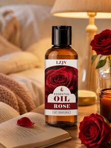 [Upgraded Press-Type] 100/30ml Rose Essential Oil, Suitable For Reed Diffusers, Humidifiers, DIY Scent Sachets, Candle Making, Air Purification, Perfect Gift For Friends And Family, Long-Lasting Fragrance - [Pump Bottle] Rose Essential Oil - View 3
