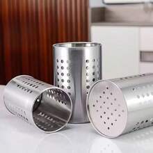 Rak Penyimpanan Peralatan Dapur Stainless Steel - Keranjang Peralatan dengan Desain Drainase, Pengering Peralatan Dapur Multifungsi Cocok untuk Penyimpanan di Atas Meja, Pengorganisasian Dapur - View 10