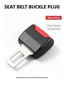 2/1pc Car Seat Belt Extension Buckle, T-Shaped Plug-In Seat Belt Extender Clip, Strap Fixing Adapter, Universal Vehicle Seat Belt Connector, For Car Interior Modification Accessories - Multicolor - View 13