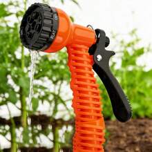 1pc High Pressure Spray Gun With Adjustable Nozzle, Multi-Purpose, Suitable For Gardening, Car Washing And Yard Cleaning, Durable And Lightweight, Orange And Black Non-Slip Handle, Universal Thread Easy To Install, Suitable For Easter Gift Outdoor Cleaning - Orange - View 2