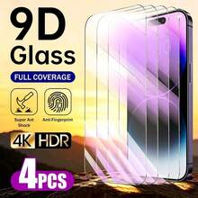 4pcs Anti-Blue Light Tempered Glass Screen Protector, Compatible With IPhone 18 Pro Max, Also Compatible With IPhone 17E/17P Pro/16/16 Plus/15 Pro/15/14/13/12/11/XR/XS, Full Coverage | Eye Protection | Anti-Fingerprint | Compatible With Phone Cases - Clear - View 37