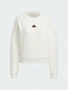 Adidas Sweatshirt Pullover Olahraga Kasual Klasik Wanita TECH CREW Sweatshirt Leher Bulat Longgar JJ1109 - Hanyu Putih - View 1