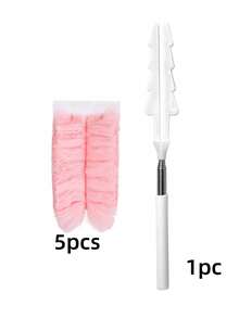 1pc Disposable Multi-Function 360° Double-Sided Electrostatic Dusting Duster, Telescopic Cleaning Bubble Dusting Duster - Pink - View 11