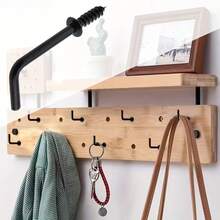 10/30/60/90/120/150Pcs L-Shaped Spiral Hooks, Small Right Angle Hooks, Mini Metal Screw-In Hooks, Shoulder Hooks, Self-Tapping Screw Hooks, For Hanging Lights, Plants, Decorations, Kitchen Utensils - Black - View 5