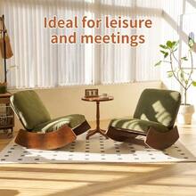 Comfortable Rocking Chair, High-Quality Upholstered Armchair, Solid Wood Frame, Perfect For Various Living Areas, Accent Reading Chair For Bedroom And Living Room - 綠色 - 查看 4