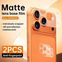 XINHONGYU 2片 9H 奈米霧面鏡頭底座保護膜，相容於 Phone 18 Pro Max/Phone 18 Pro/Phone 17 Pro Max/Pro/Air/17 系列，防指紋/防眩光/防刮，精準切割，無氣泡，易安裝，相容手機殼，支援無線充電，防泛黃，高清晰透明，耐用極簡相機保護 - 無色 - 查看 12