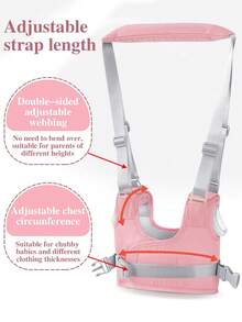 Cartoon Baby Walking Harness, Baby Walking Traction Strap, Infant Anti-Fall Walking Support Belt, Toddler Walking Traction Rope, Wide Sponge Soft Handle, Adjustable Double Shoulder Straps Fit Different Height Babies, Assist 6-18 Months Old Babies Practice Standing And Walking, Suitable For Home Indoor And Outdoor Community Strolling - Multicolor - View 10