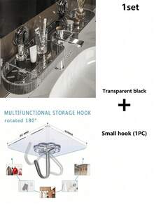 Detachable Suction Cup Faucet Storage Rack Bathroom Toilet Washroom Sink Wall-Mounted Punch-Free Storage Hanging Rack, Suitable For Balcony, Bathroom, Kitchen, Washroom Etc. - Multicolor - View 13
