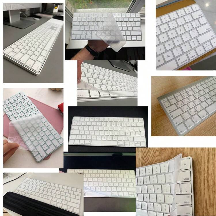 SDYIGOE Keyboard Cover Protector Compatible With Magic Keyboard With Touch ID A3118 A3203 A2449 A2450, NO Numeric Keypad A1644 A1314 TPU - View 2