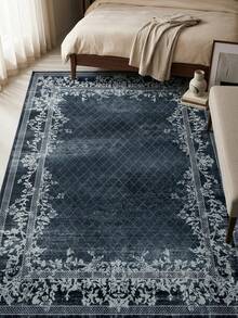 1pc European Luxury Classical French Aesthetic Striped Floral Area Rug, Bathroom, Kitchen, Entrance, Hallway, Bedside, Living Room, Bedroom, All-Season Machine Washable Soft Faux Cashmere Mat, Home Decor - Multicolor - View 5