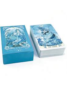 1 Box Moon In The Sea Tarot Cards , 79-Card Set,Sea Fantasy Fortune Telling Deck, Portable Card Game,Suitable For Both Beginners And Enthusiasts. - Multicolor - View 6