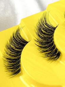 Hinarin 10 Pairs Wispy Half Eyelashes Clear Band Short Half Lashes Natural Look Transparent Band False Eyelashes Fluffy Soft Lightweight Fake Lashes Suitable For Daily And Parties Makeup - Black - View 5