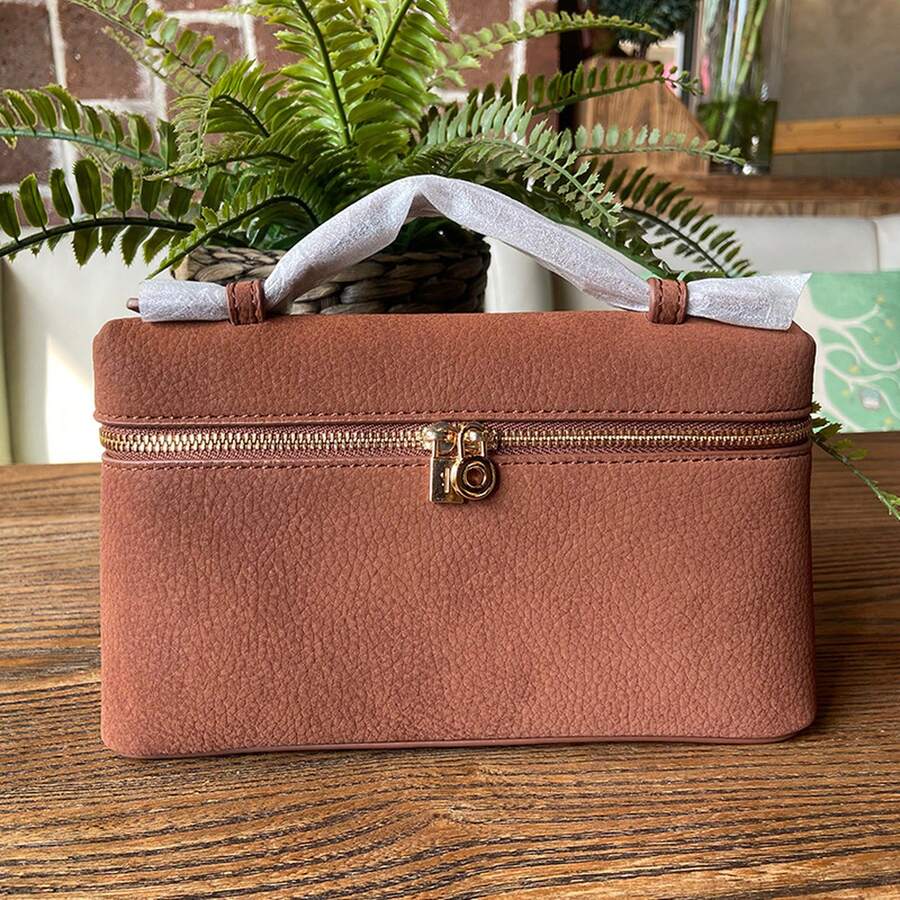 Women Shoulder Bags - 絲絨棕色L19[金扣] - 查看 1