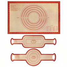 3PCS Silicone Baking Mat, 0.4mm Silicone Dough Mat - 26x16 Inch Extra Large Cookie Bread Rolling Mat, Non-Stick Kitchen Countertop Kneading Board, Thick Reusable Pie Cookie Pizza Fondant Making Mat With Scale, Dutch Oven Round And Oval Sling, Long Handle, Non-Stick Reusable Design, Home Baking Essential Tool, DIY Baking Equipment - View 16