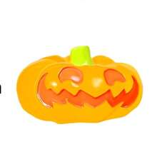 Cartoon Pumpkin Shaped Resin Miniature Ornament, Glossy Transparent Desktop Decoration, Halloween Christmas Holiday Party Gift - Multicolor - View 14