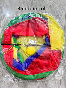 1pc Rainbow Foldable Cat Tunnel, Collapsible Pet Crinkle Tube, Interactive Game Toy For Kittens, Puppies, Rabbits, Ferrets, Indoor Exercise Hiding Training Play House With Handle - Multicolor - View 15
