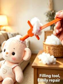 3D-Printed Doll Stuffing Tool Set - Ergonomic Handheld Filling Helper For Plush Toys, Fabric Crafts | Complete DIY Stuffing Kit For Stuffed Animal Making, Repair & Handmade Creations, A Stuffing Tool For Dolls, Specifically Designed - Multicolor - View 4