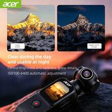 Acer Action Camera, 75MP Interpolated Pixels, 270° Electric Rotating Lens, 4x Digital Zoom, 1.69-Inch Touchscreen, Supports External Microphone, Entry-Level Handheld Camera, Vlog Outdoor Travel WIFI Portable Recorder - View 9