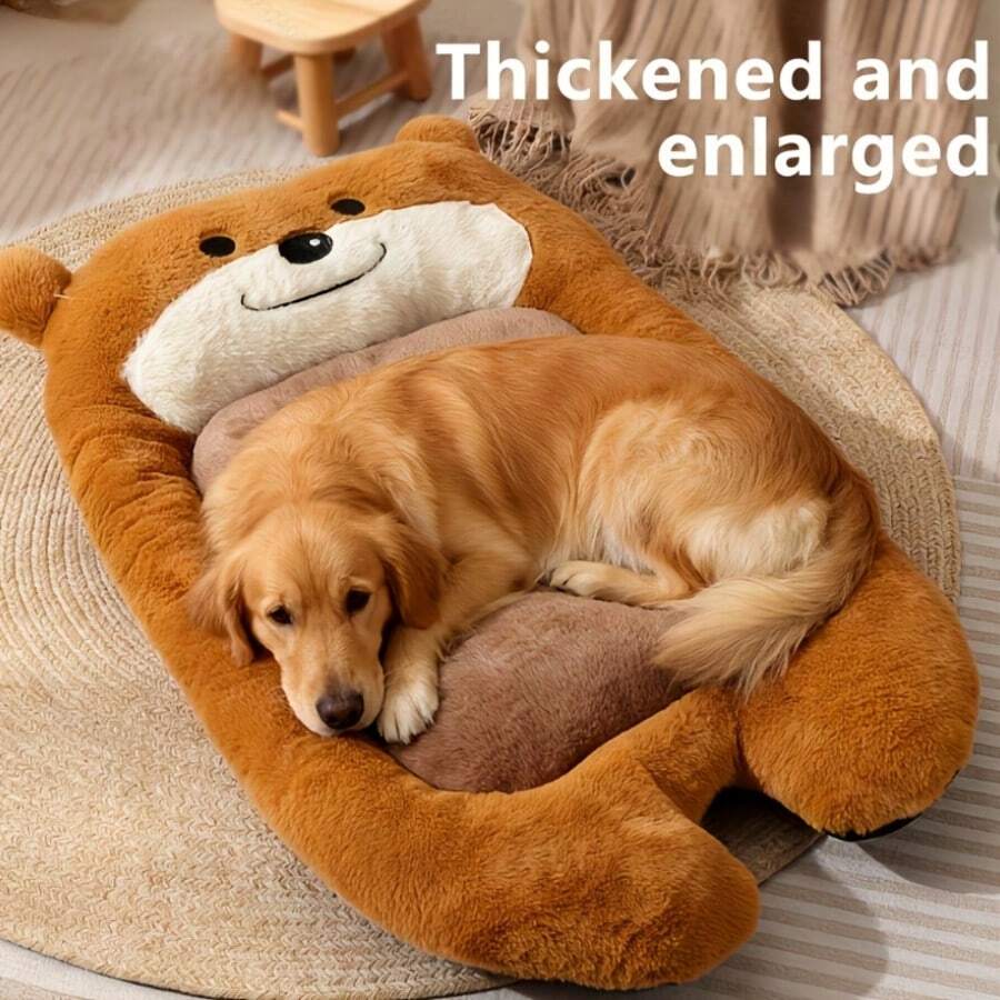 Luxury Large Cat Sleeping Mat, Indoor Cat Bed, Soft, Fluffy, And Thickened Mat, Suitable For Cat And Dog Cages, Warm In Winter, Washable, With Non-Slip Bottom. - Multicolor - View 1