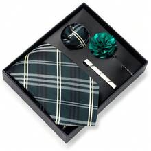 AlanKing Paisley Pattern Design Men's Tie Set Gift Box, Contrasting Color Combination Emphasizing Unrestrained Style, Perfect For Parties And Casual Holidays - Multicolor - View 16