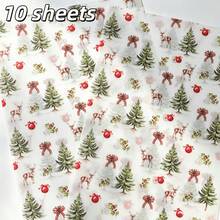 10/30/60 Sheets, Snowy Town Pattern Tissue Paper, With 8 Adhesive Stickers For Easy Sealing, 20*14 Inch Gift Wrapping Paper, Suitable For Christmas Decoration, Gift Bags, Birthday, Wedding Party Decoration, Box And Basket Fillers, Party Gifts - Cedar Fawn - View 12