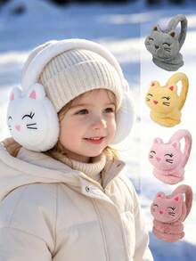 Soft Plush Earphone Cover, Cute Cartoon Cat Ear Design, Suitable For Headphones, Ear Protection - Multicolor - View 8