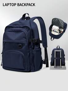 Nueva mochila, mochila para portátil, adecuada para portátiles de 14-15.6 pulgadas, unisex, ligera y duradera, bolsillos multifuncionales, mochila de gran capacidad para universidad y exteriores, mochila de viaje, mochila de senderismo, mochila casual ligera para uso diario, con compartimento para portátil, mochila multifuncional de moda, adecuada para trabajo, negocios y uso universitario, múltiples colores disponibles - Multicolor - Ver 16
