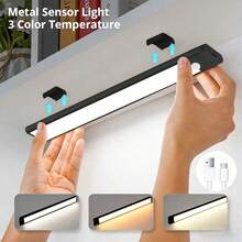 1pc Smart LED Motion Sensor Light, Thin Crescent Moon Shaped Lamp Strip For Home Decor, Rechargeable Self-Adhesive Cabinet/Wardrobe Lighting, 20cm/400mAh, 30cm/600mAh, 40cm, 50cm/1000mAh Sensor Light - Three-color Adjustable Sensor Light - View 11