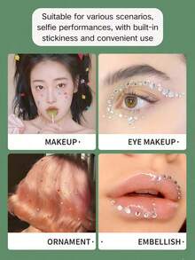 1 Sheet DIY Letter Rhinestone Stickers | 26 English Letters Full Set, Self-Adhesive Glitter Design, Can Freely Assemble Personalized Text, Create Unique Makeup! Suitable For Music Festivals, Parties, Hot Girl Looks, Apply To Forehead, Hair, Cheeks And Be Super Eye-Catching, Bling Bling With Built-In Highlight, Easy To Operate And Quick To Learn, Waterproof And Not Easy To Fall Off, Easily Unlock Cool And Spicy Atmosphere Looks, Make You Easily Become The Center Of Attention - Multicolor - View 6