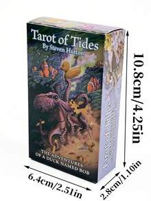 1 Kotak Tarot Pasang Surut: Petualangan Bebek Kuning Kecil Bob, 78 Kartu Ramalan, Kisah Fantasi, Set Permainan Pesta Petualangan - MultiWarna - View 12