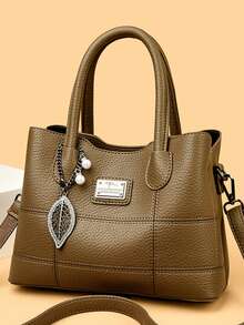 KAIDIFEINIROO 2026 Fashionable Large Capacity Women's Crossbody Bag Stylish Handbag Multi-Compartment Shoulder Satchel PU Material - Khaki - View 2