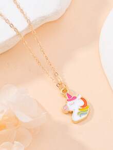 6pcs Sweet Necklace Set, Cute Animal & Flower Delicate Small Pendant With Thin Metal Chain, Minimalist Exquisite Jewelry For Daily Wear, Best Friend Matching Accessory, Gift For Girls - Multicolor - View 4