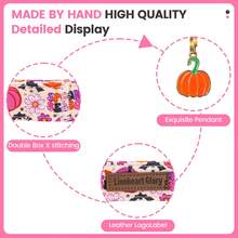 Lionheart Glory Halloween Dog Collar, Pumpkin & Bat Print, Adjustable Autumn Dog Collar, Dog Party Pet Gift - Multicolor - View 3