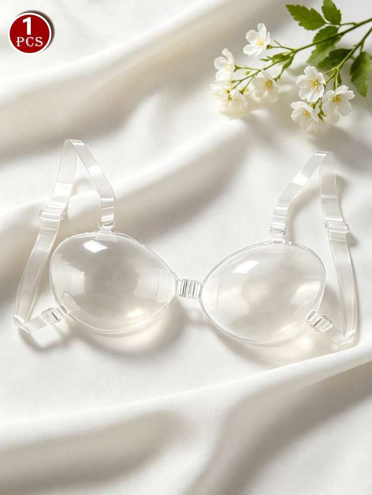 Plus Size Transparent Silicone Breast Petals Thickened Lift-Up Non-Slip Small Breast Enhancing Invisible Bra Push-Up Nipple Cover Lingerie - Clear - View 13