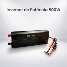 Inversor de Tensão Automotivo 800W (Pico 1600W), Conversor 12V para 110V Onda Senoidal Corrigida, Display Digital, Tomada Padrão Brasileiro, 2 Portas USB QC3.0, Sistema de Refrigeração por Ventilação, Ideal para Carro, Acampamento, Energia Solar e Uso Emergencial L - A - Visão 3