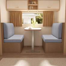 2 piezas/Set(Funda de asiento+Funda de respaldo) Funda de banco de unicolor para caravana, cojines de comedor de RV suaves y elásticos, fundas de polar de felpa elástica para asientos de sofá de restaurante - Multicolor - Ver 16