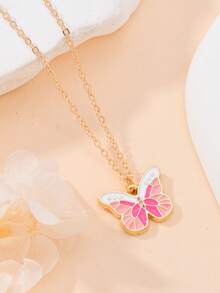6pcs Sweet Necklace Set, Cute Animal & Flower Delicate Small Pendant With Thin Metal Chain, Minimalist Exquisite Jewelry For Daily Wear, Best Friend Matching Accessory, Gift For Girls - Multicolor - View 6