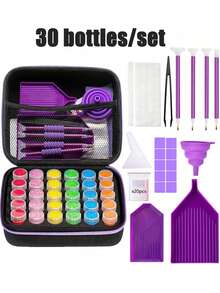 DIY Diamond Painting Tool Set, Including Transparent Sealed Bag Storage Bag, Ideal Gift For Diamond Art Lovers, Large-Capacity Colorful Diamond Painting Set. - A - View 10