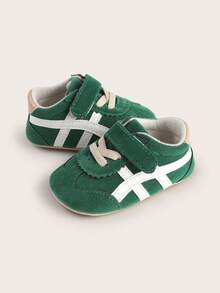 Spring/Autumn 3-6-9 Months Unisex Infant Solid Color Casual Shoes Soft Sole Anti-Slip Walking Shoes Fashion Minimalist Newborn Shoes - Green - View 7
