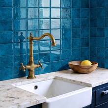 24PCS 3D Self-Adhesive Wall Tile Stickers, 15.25*15.25cm, Blue Square Pattern Decorative Design, Removable Wall Decals, Suitable For Kitchen Backsplash, Bedroom, Living Room Home Wall Renovation And Decoration Sticker Set - A24pcs - View 9