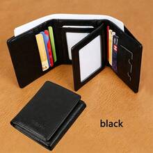 1pc Vintage Tri-Fold Men's Wallet, Multi-Functional Credit Card Holder, Large Capacity Men's Business Wallet, Convenient To Carry, Ideal Gift For Men - Multicolor - View 6
