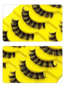 Asiteo 10 Pairs Voluminous False Eyelashes, Fluffy And Soft, Comfortable To Wear, Suitable For Daily Makeup And Party Use - Black - View 5