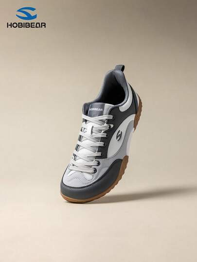 HOBIBEAR Nuevas zapatillas deportivas para mujer cómodas con puntera ancha, suela blanda, con cordones, de caña baja, zapatillas de moda para uso diario y casual, unisex