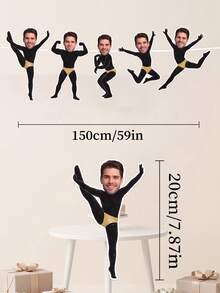 5/10/15pcs Custom Face Male Dancer Banner, Personalized Photo Bunting Banner, Bachelorette Hen Party Funny Photo Prop Decorations - Multicolor - View 5