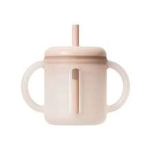 Newborn Baby Full Silicone Learning Cup, Dual Handle Large Mouth Direct Drink & Straw Dual-Use Cup, Baby Drinking Water & Milk Shatter-Resistant Straw Cup - Multicolor - View 15