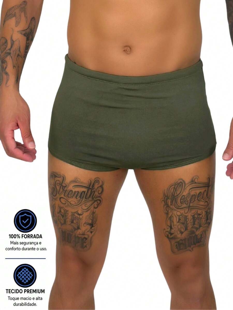 kLARALUH Medium Ventto Basic Plain Swimsuit, Zero Transparency Fabric, Beach And Pool Fashion - Army Green - View 1