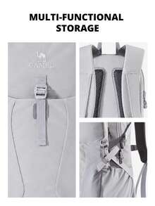 CAMEL CROWN Foldable Large Capacity Travel Bag Backpack Short Distance Travel Fitness Storage Bag - Silver Green - View 6